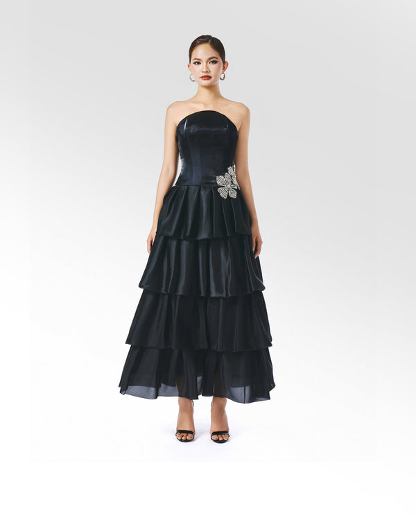 BLACK MARCHESA DRESS