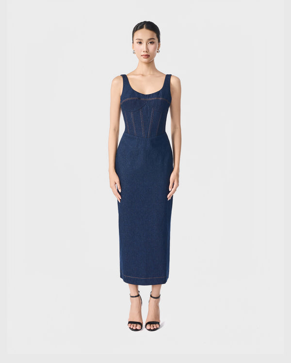 DENIM CORSET DRESS