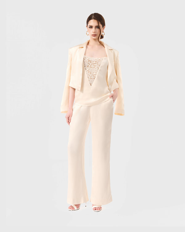 SILKY CROPPED BLAZER