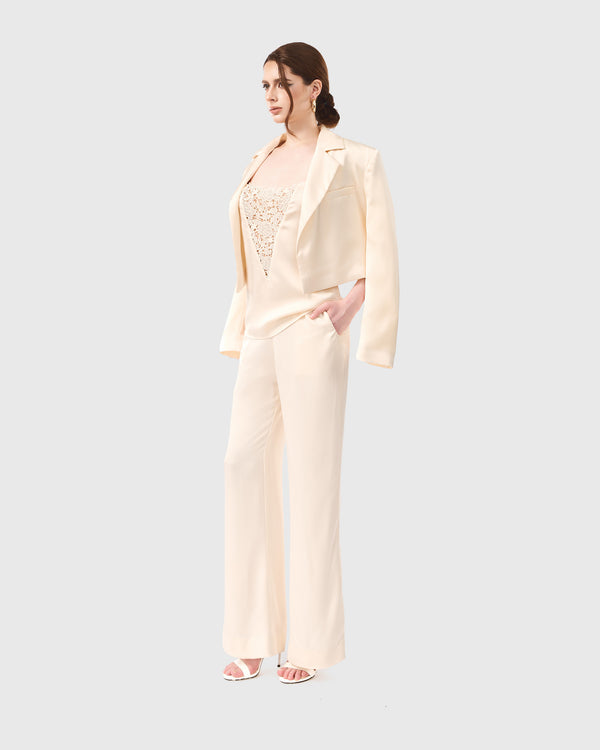 SILKY CROPPED BLAZER